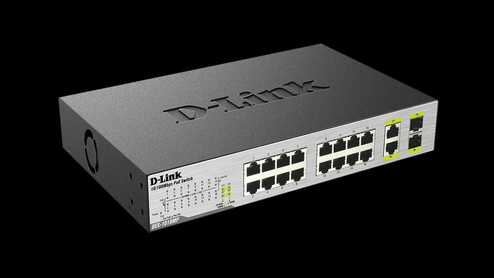 سوییچ شبکه 18+2 پورت دی لینک مدل D-Link DES-1018MP (Max PoE) — تصویر ۲