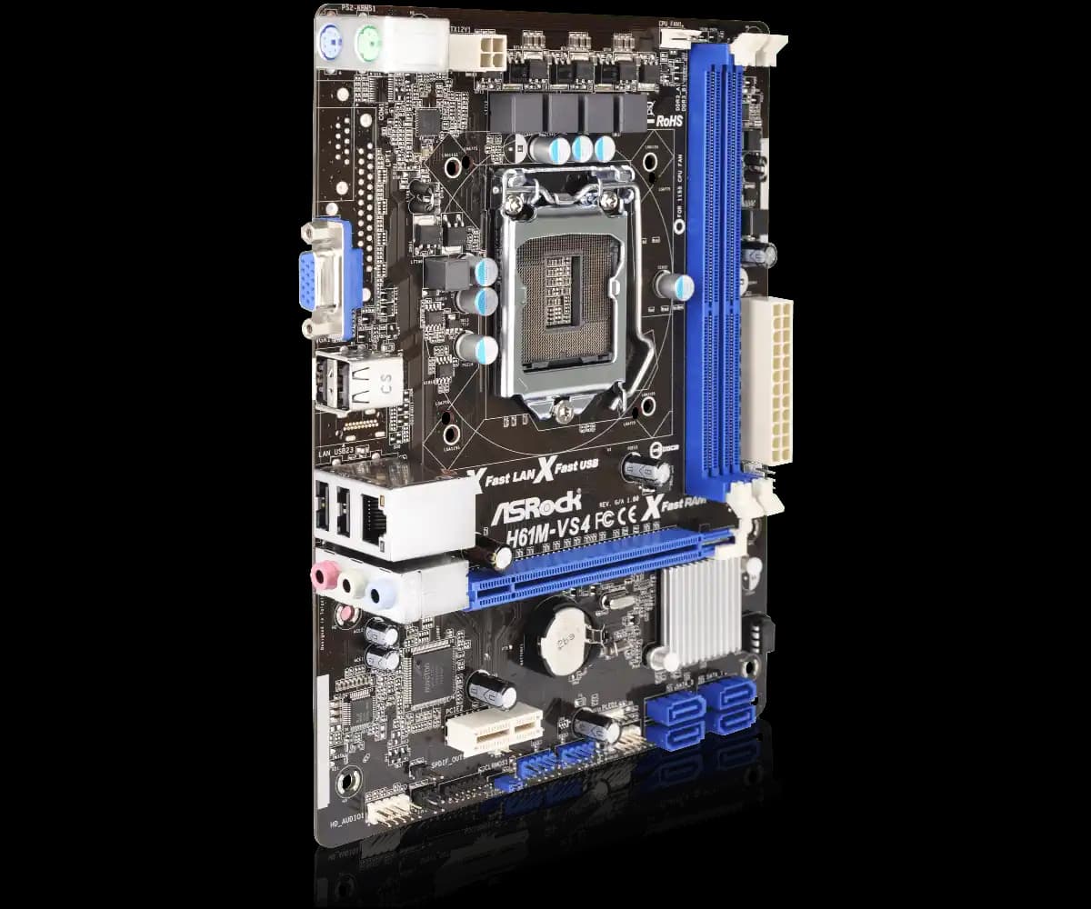 مادربرد ازراک مدل Asrock H61M-VS4 — تصویر ۲