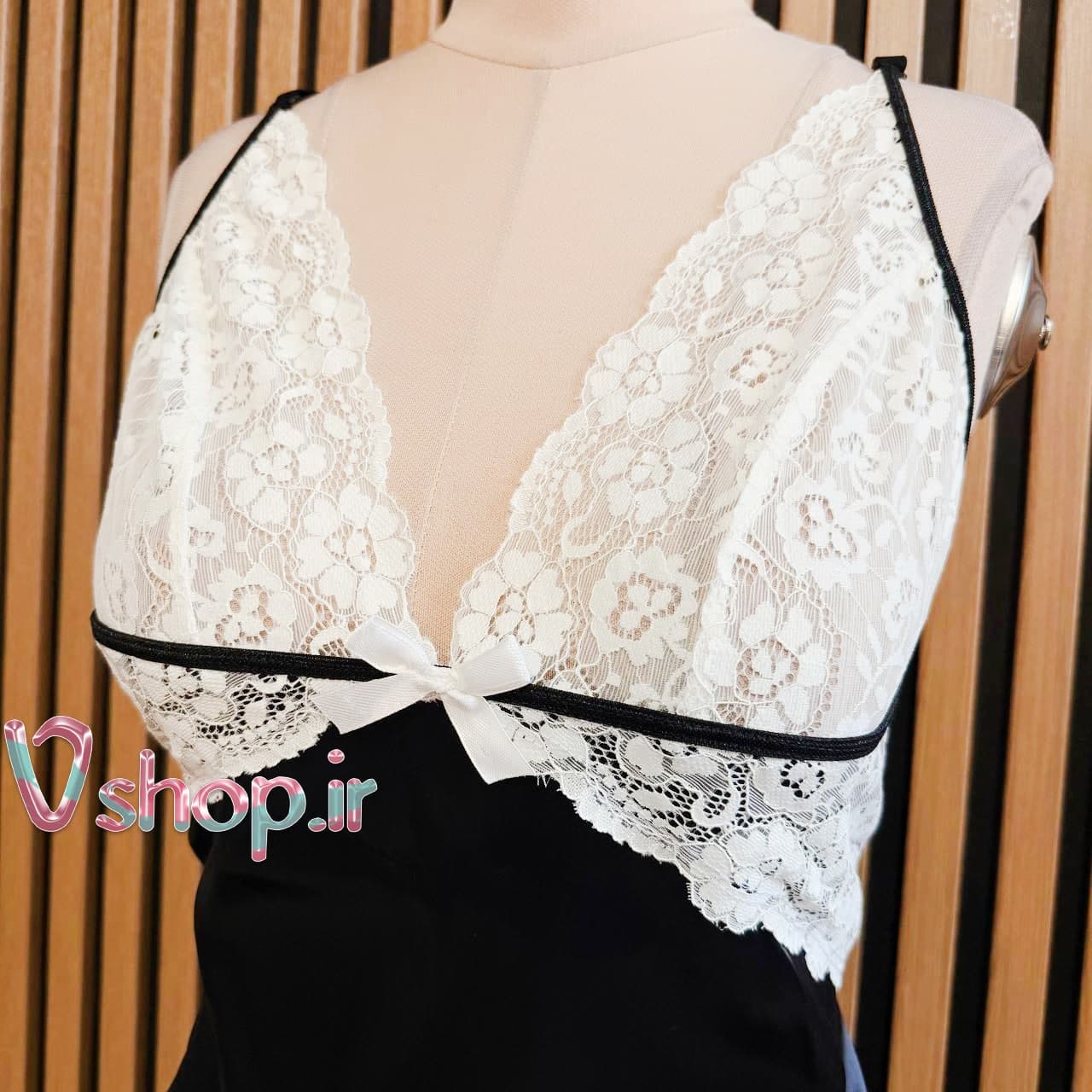 تاپ و شورت ساتن و گیپور — تصویر ۳