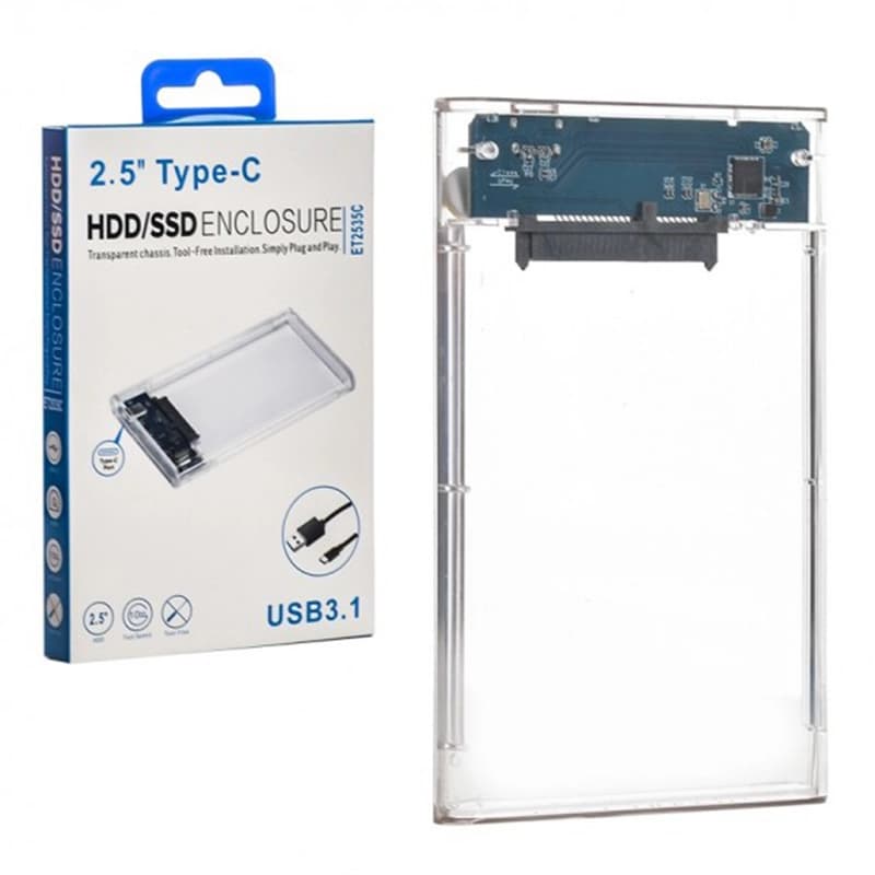 باکس هارد شفاف 2.5 اینچی USB3.1 Type-C مدل ET2535C — تصویر ۲