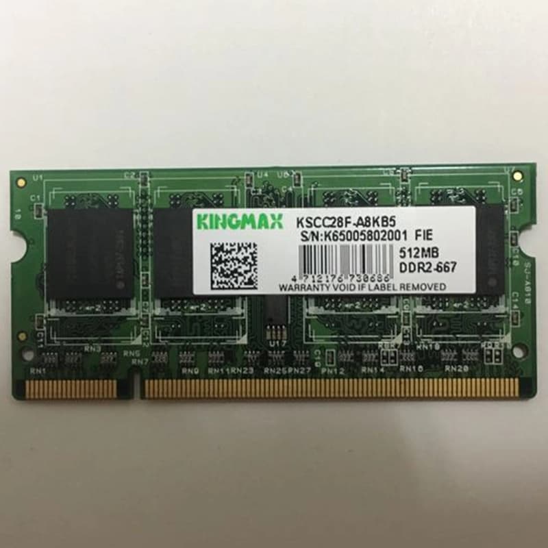 رم لپ‌تاپ استوک کینگ مکس512MB مدل DDR2 RAM 667MHz