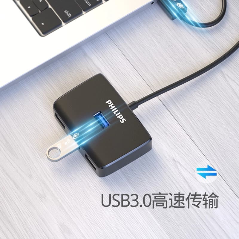 هاب 4 پورت USB3.0 فیلیپس مدل SWR5001/93-1 — تصویر ۲