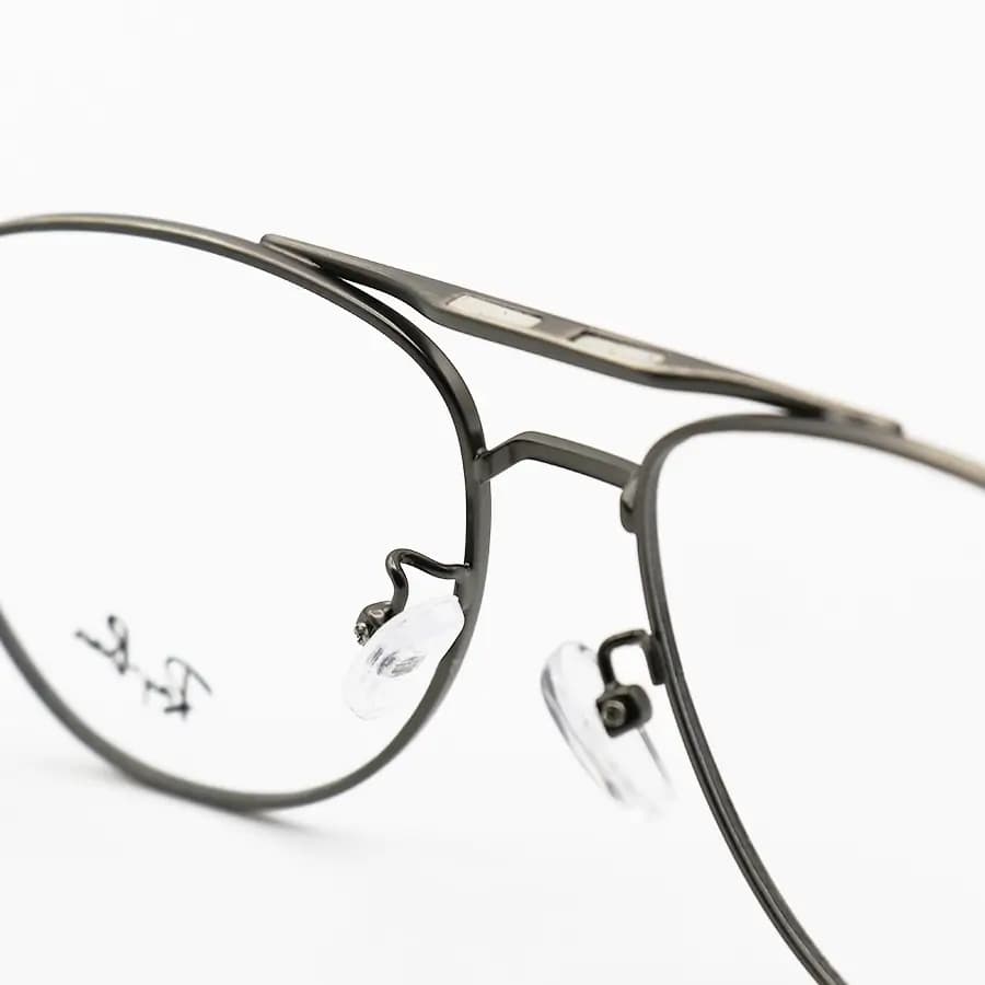 فریم عینک طبی 2 کاوره Ray-Ban با فریم خلبانی، رنگ نوک مدادی، از جنس آلومینیوم و دسته فنردار مدل 3108 — تصویر ۷