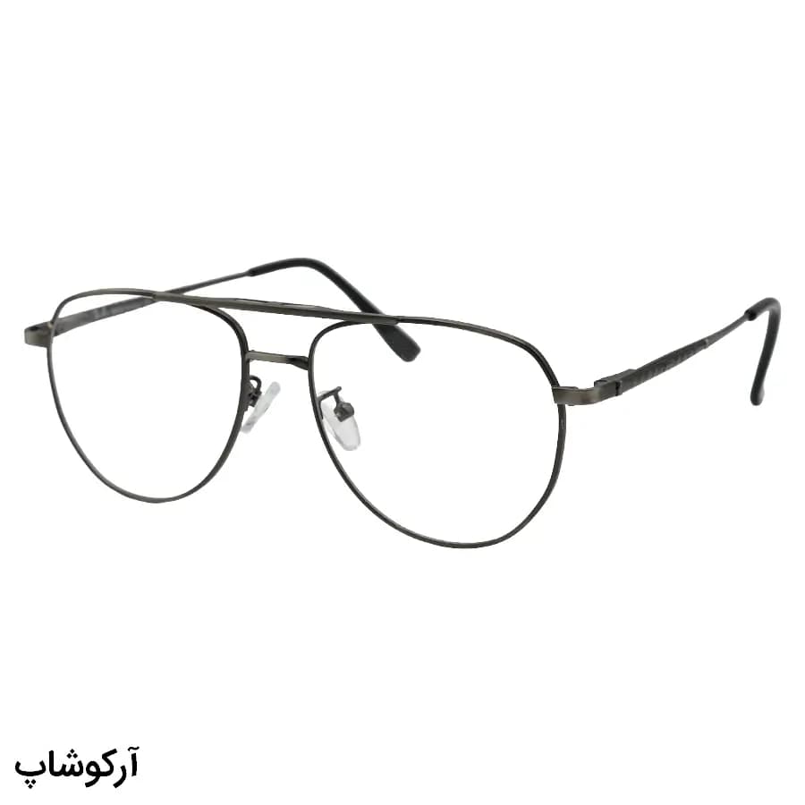 فریم عینک طبی 2 کاوره Ray-Ban با فریم خلبانی، رنگ نوک مدادی، از جنس آلومینیوم و دسته فنردار مدل 3108 — تصویر ۳