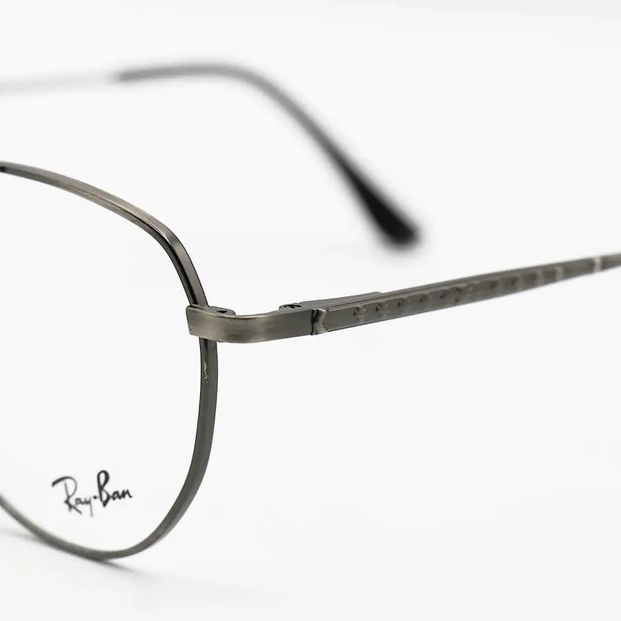 فریم عینک طبی 2 کاوره Ray-Ban با فریم خلبانی، رنگ نوک مدادی، از جنس آلومینیوم و دسته فنردار مدل 3108 — تصویر ۶