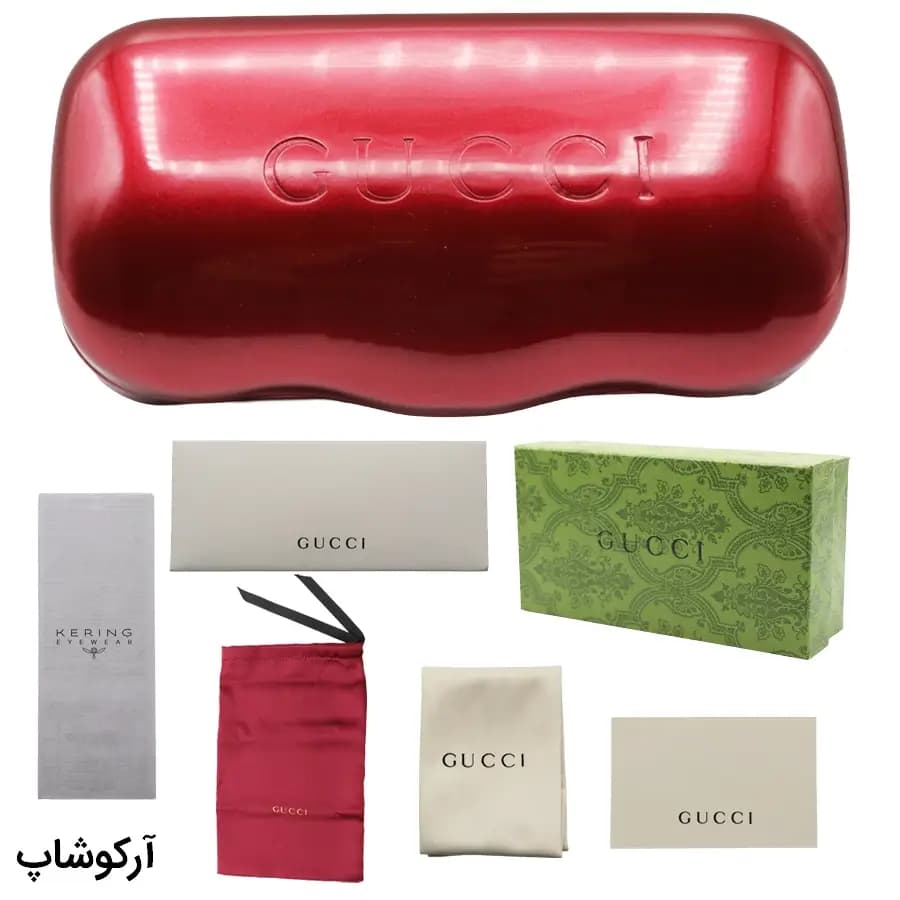 پک اورجینال عینک برند گوچی (GUCCI) با تمام تجهیزات مدل 993119