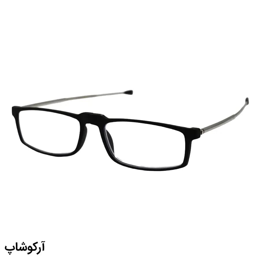 عینک مطالعه تاشو نزدیک بین نمره +1.25 با عدسی بلوکات، رنگ مشکی و دسته آنتنی و جمع‌شونده مدل TR101 — تصویر ۵