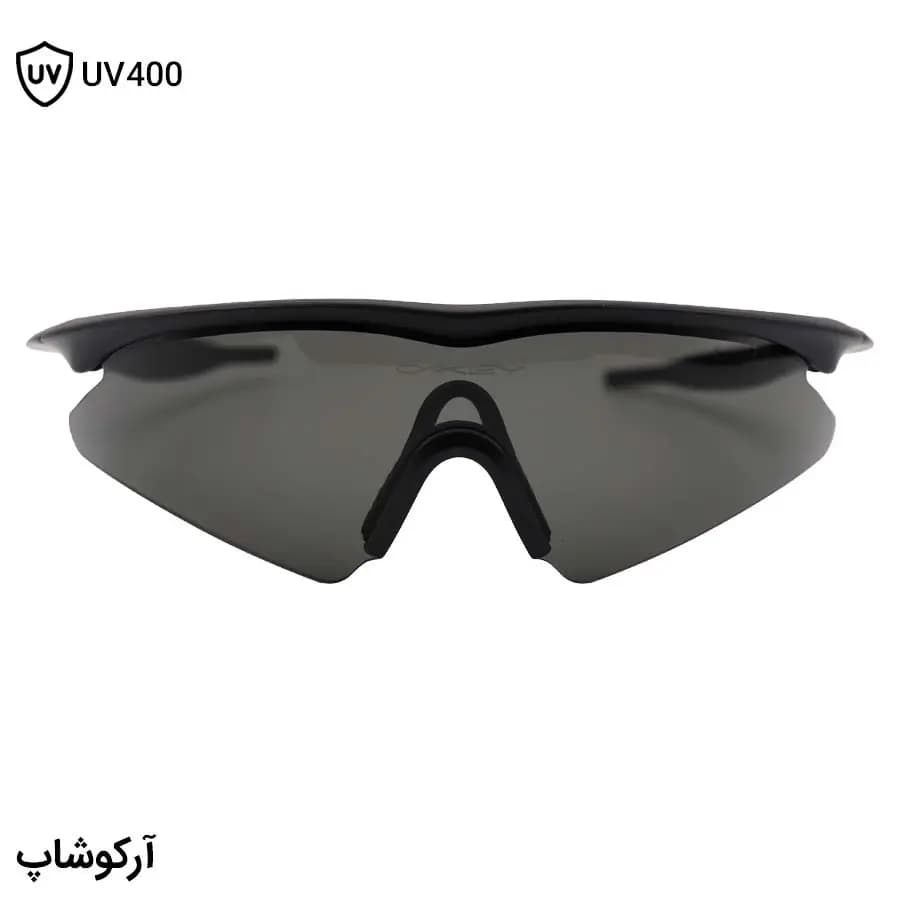 عینک ورزشی OAKLEY با فریم مشکی مات، 5 کاور لنز قابل تعویض و تجهیزات کامل مدل 11-161-132 — تصویر ۲