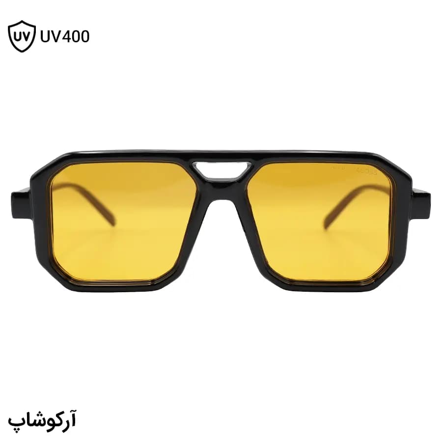 عینک دید در شب MARC JACOBS با فریم مربعی شکل، رنگ مشکی براق و لنز زرد مدل ZN3903 — تصویر ۳