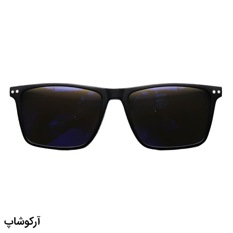 عینک طبی 4 کاوره با فریم مستطیلی شکل، رنگ مشکی، از جنس کائوچو و دسته فنری مدل TR2359 — تصویر ۴