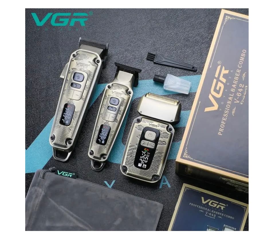 ست ماشین اصلاح سه کاره وی جی آر مدل V-642