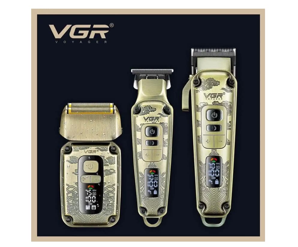 ست ماشین اصلاح سه کاره وی جی آر مدل V-642 — تصویر ۳