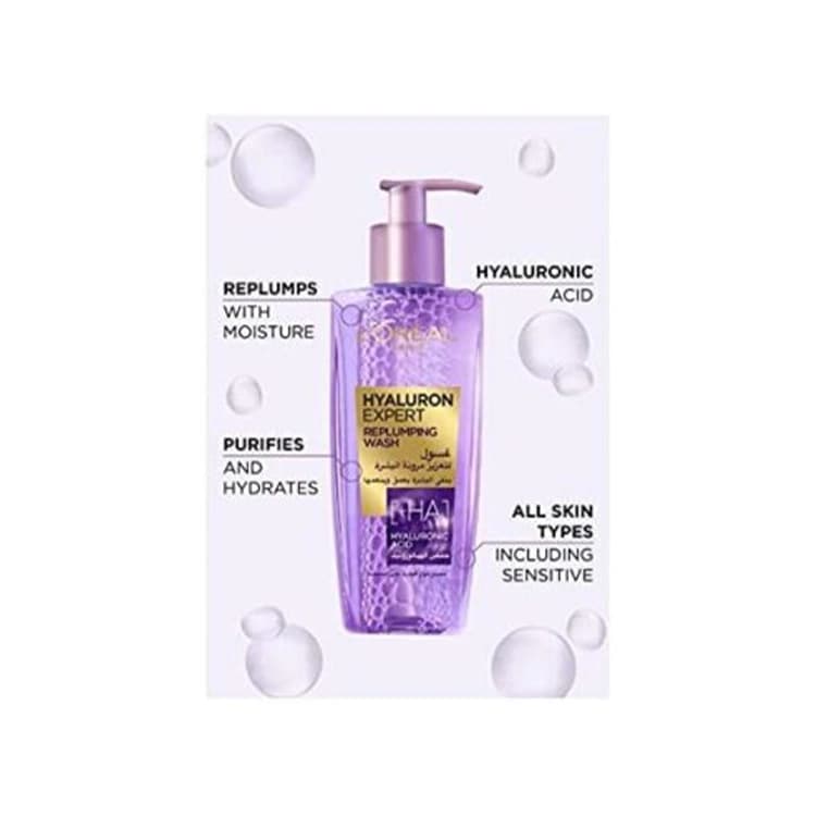 ژل شوینده صورت Loreal مدل Hyaluron Expert حجم 200 میلی لیتر — تصویر ۲