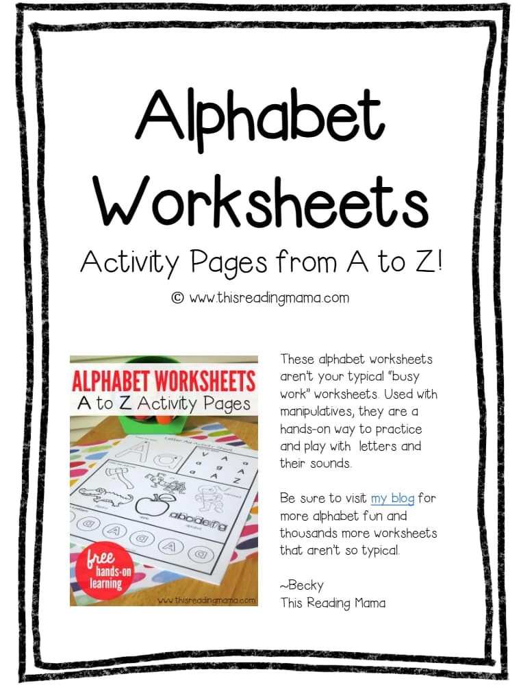 کتاب Alphabet Worksheets from A to Z (کاربرگ‌های الفبا از A تا Z) نسخه انگلیسی PDF