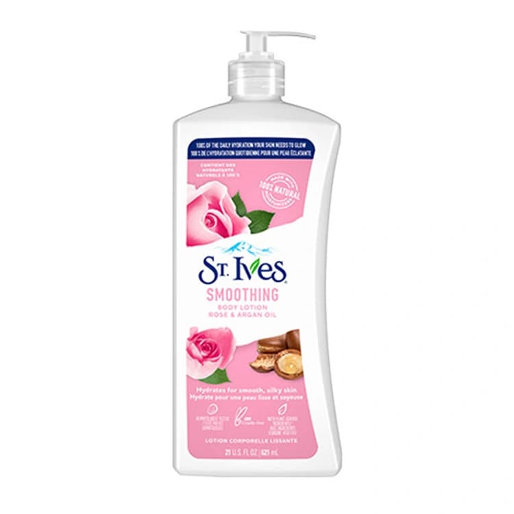 لوسیون بدن St Ives مدل Smoothing Rose and Argan Oil حجم 621 میلی لیتر