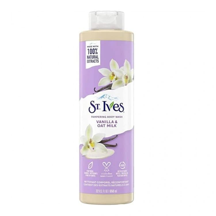 شامپو بدن St Ives مدل Vanila and Oat Milk حجم 650 میلی لیتر