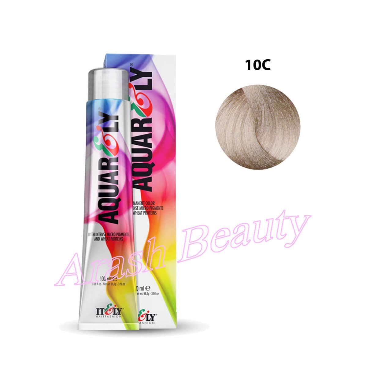 رنگ مو آکوارلی 10C بلوند خاکستری خیلی خیلی روشن Aquarely