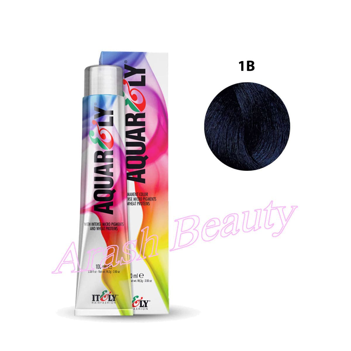 رنگ مو آکوارلی 1B آبی تیره Aquarely