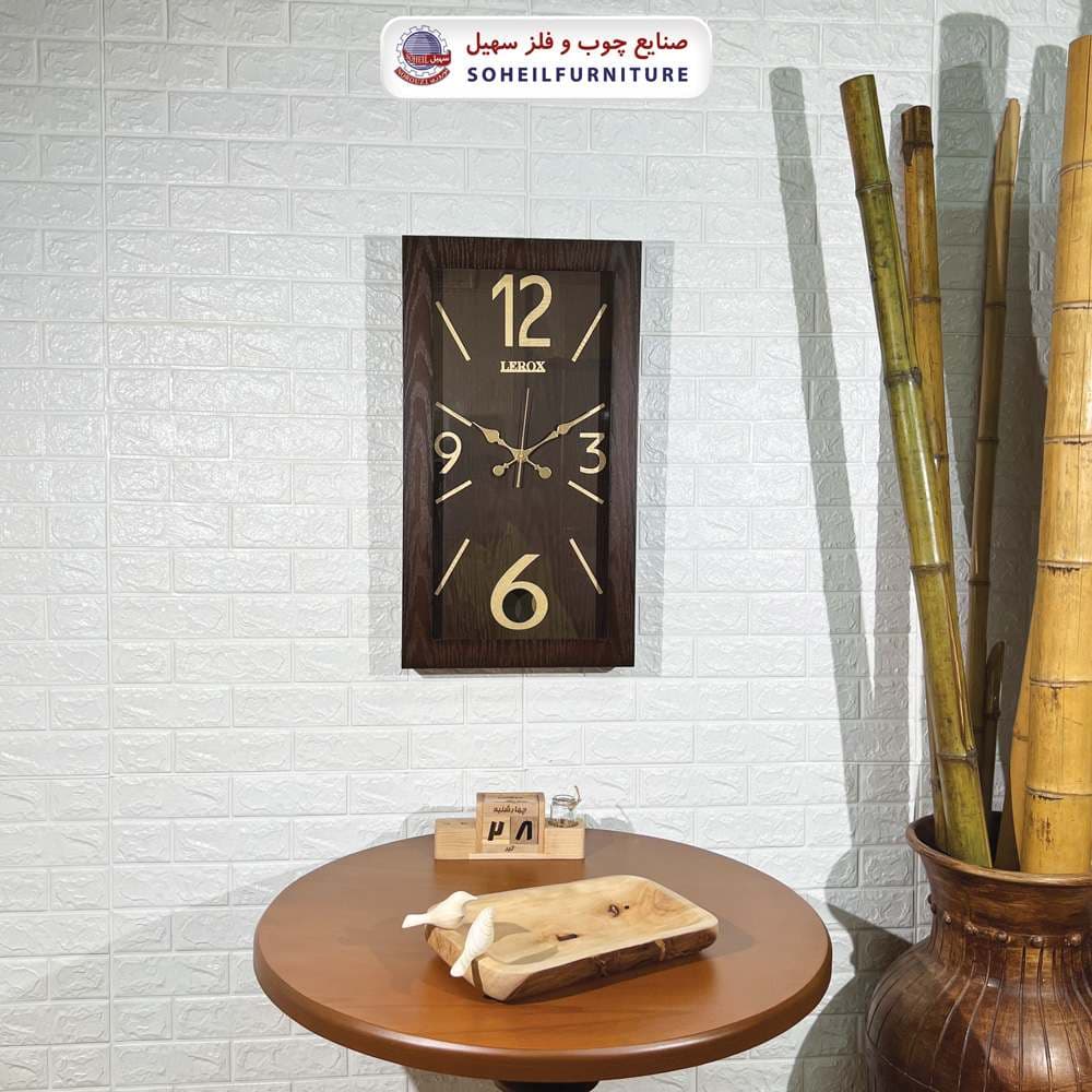ساعت دیواری چوبی پاندولی سایز بزرگ مدل 4002 سهیل (ساعت دیواری مستطیل) — تصویر ۴