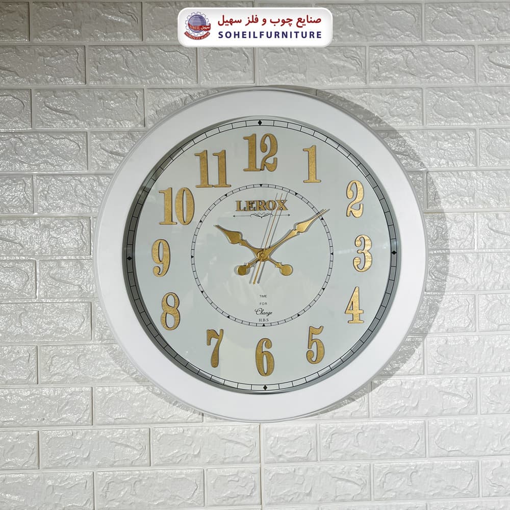 ساعت دیواری چوبی روستیک خاص مدل 6012-6009 سهیل (ساعت دیواری با اعداد لاتین) — تصویر ۴