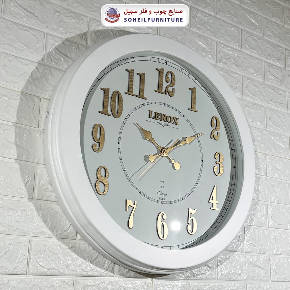 ساعت دیواری چوبی روستیک خاص مدل 6012-6009 سهیل (ساعت دیواری با اعداد لاتین) — تصویر ۸