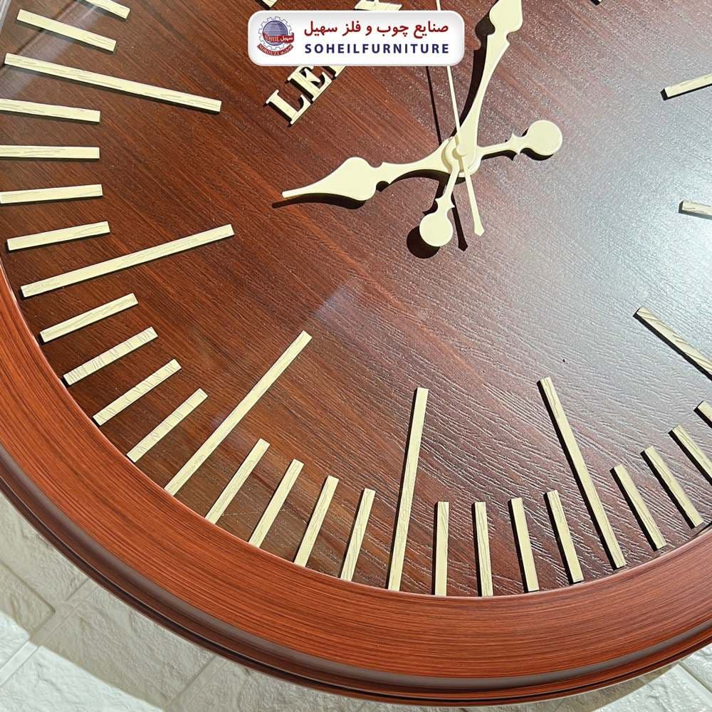 ساعت دیواری چوبی روستیک خاص مدل 6022-6023 سهیل (ساعت دیواری بدون عدد) — تصویر ۷