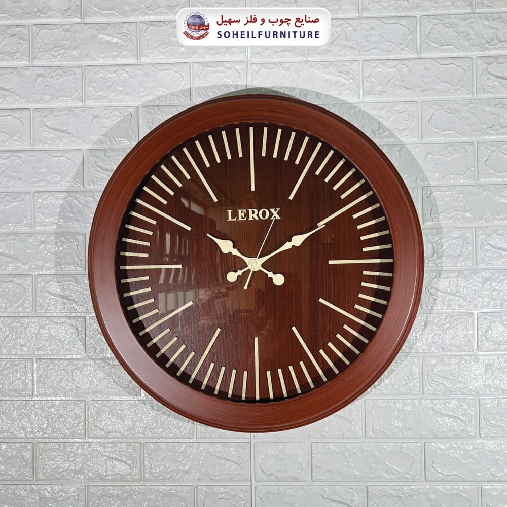 ساعت دیواری چوبی روستیک خاص مدل 6022-6023 سهیل (ساعت دیواری بدون عدد) — تصویر ۶