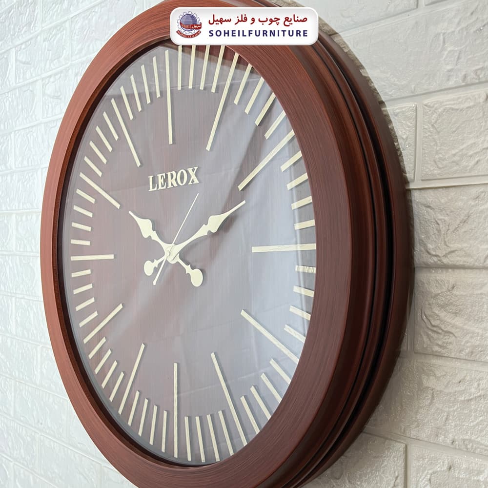ساعت دیواری چوبی روستیک خاص مدل 6022-6023 سهیل (ساعت دیواری بدون عدد) — تصویر ۸