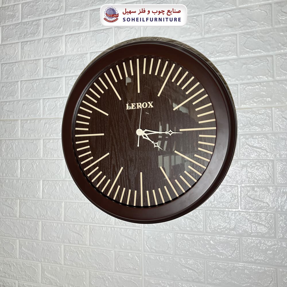 ساعت دیواری چوبی روستیک خاص مدل 6022-6023 سهیل (ساعت دیواری بدون عدد) — تصویر ۳