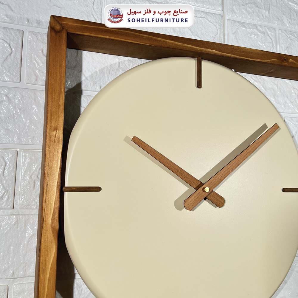 ساعت دیواری چوبی فانتزی بزرگ مدل g70 افقی سهیل — تصویر ۵