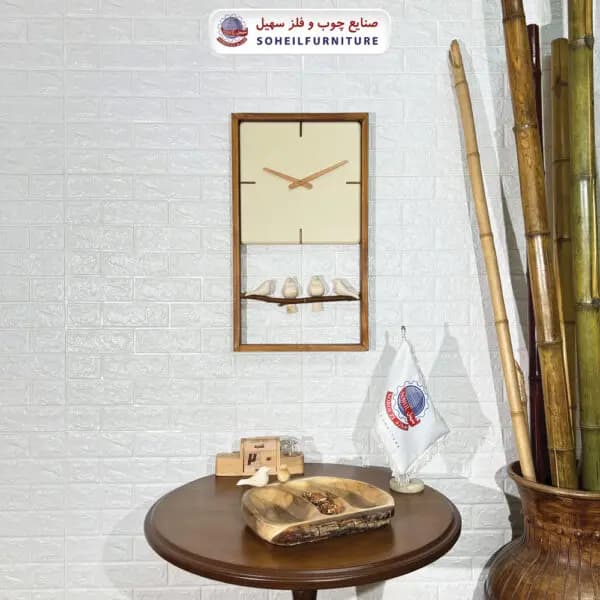 ساعت دیواری چوبی فانتزی بزرگ مدل M70 سهیل