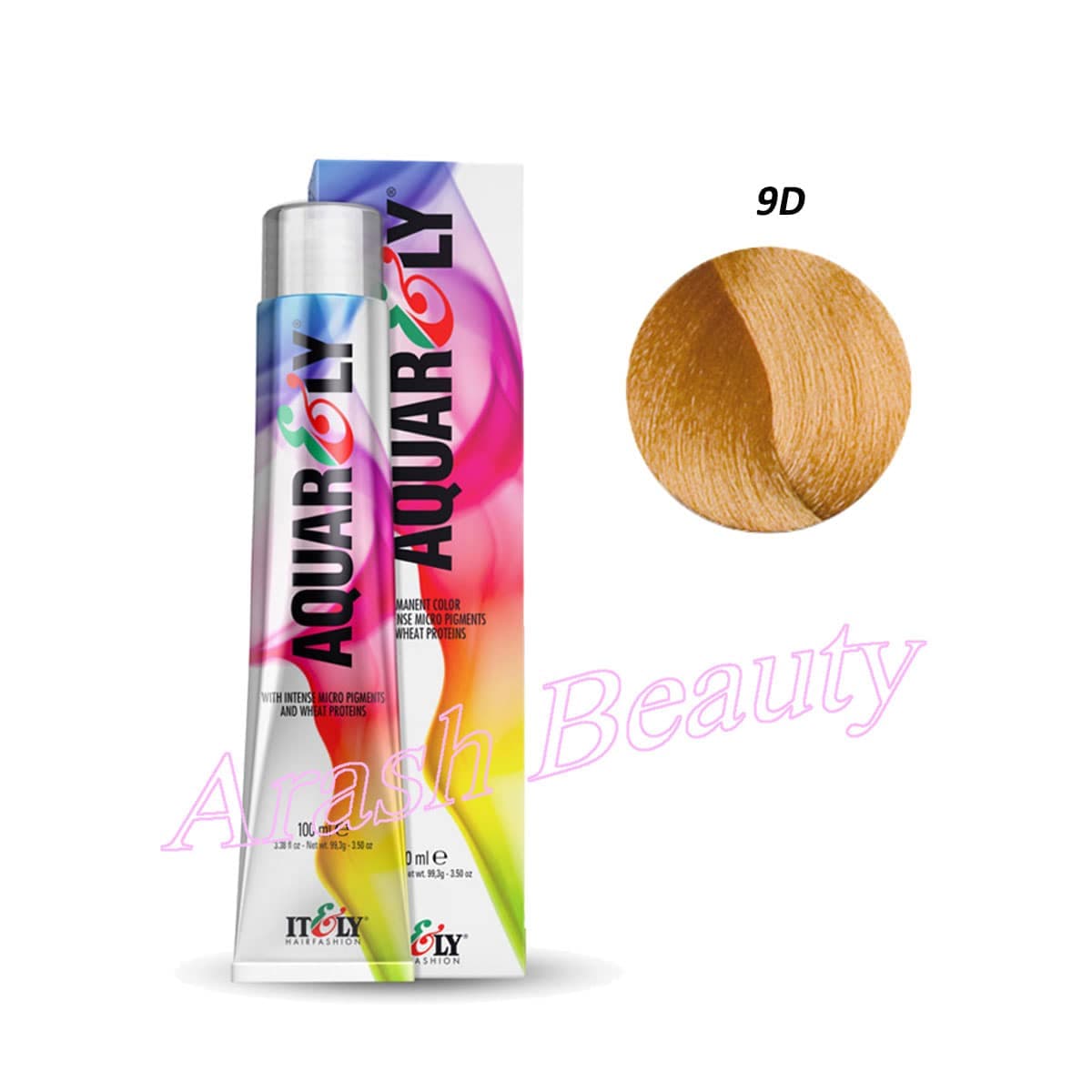 رنگ مو آکوارلی 9D بلوند طلایی خیلی روشن Aquarely