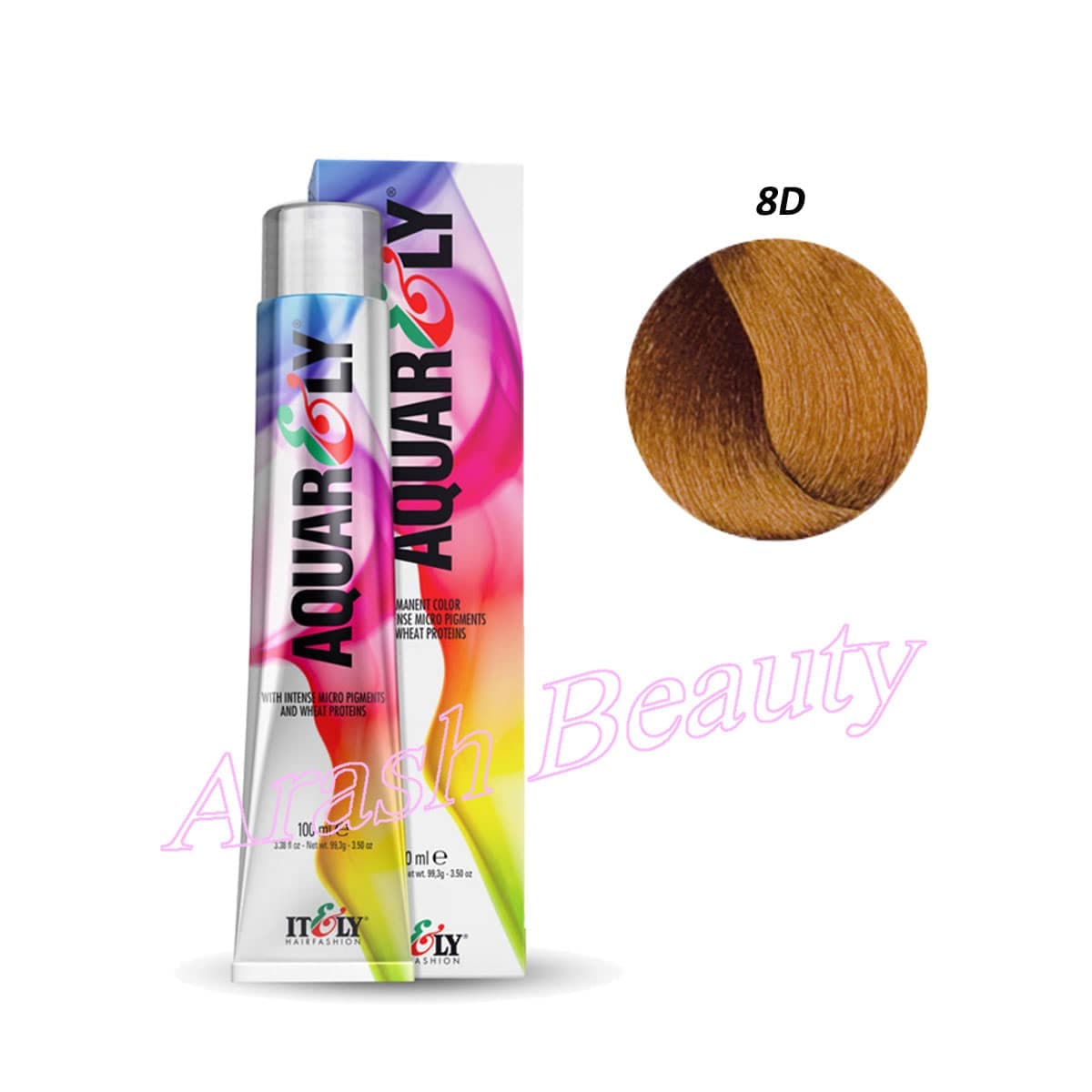 رنگ مو آکوارلی 8D بلوند طلایی روشن Aquarely