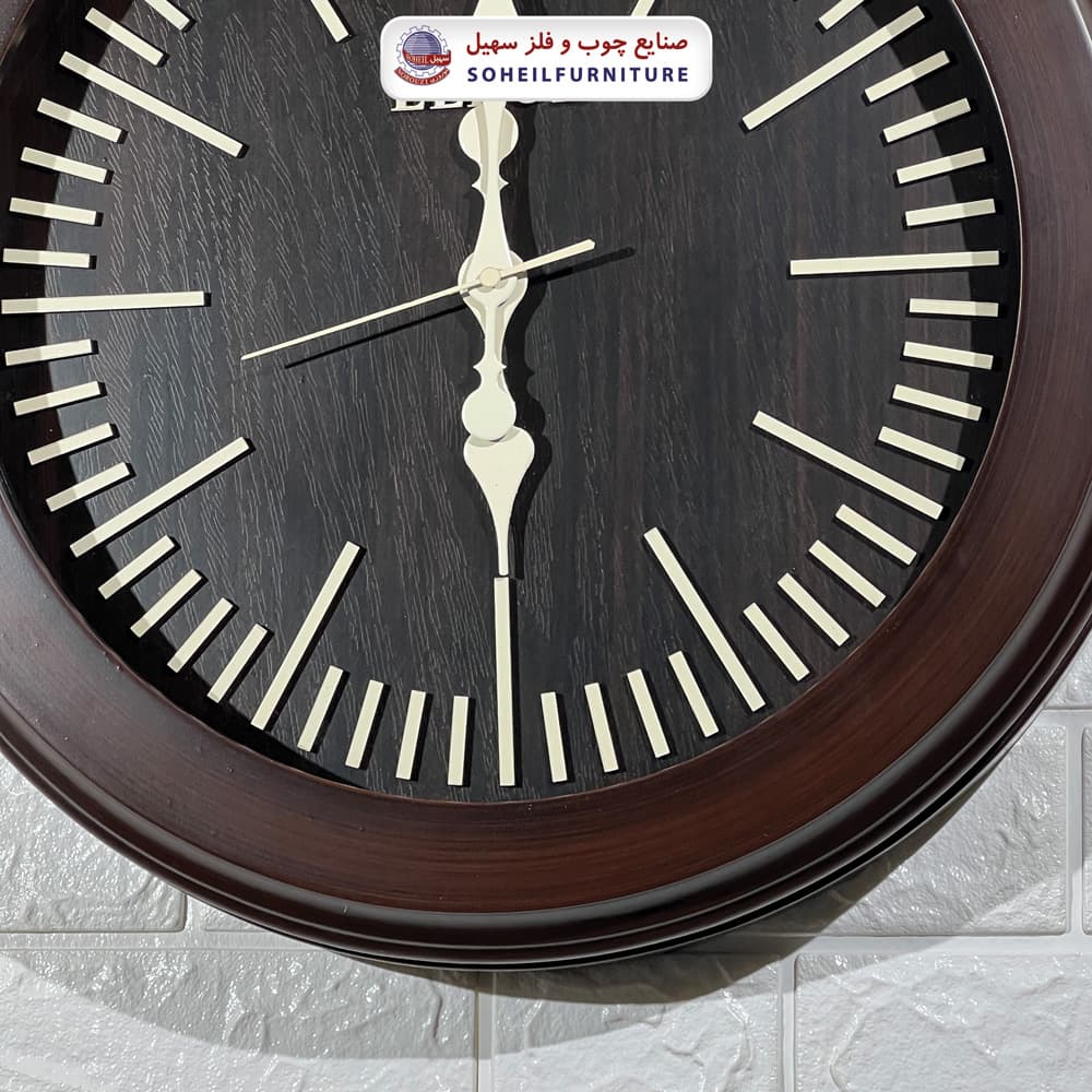 ساعت دیواری چوبی روستیک خاص مدل 5023 سهیل (ساعت دیواری بدون عدد) — تصویر ۵