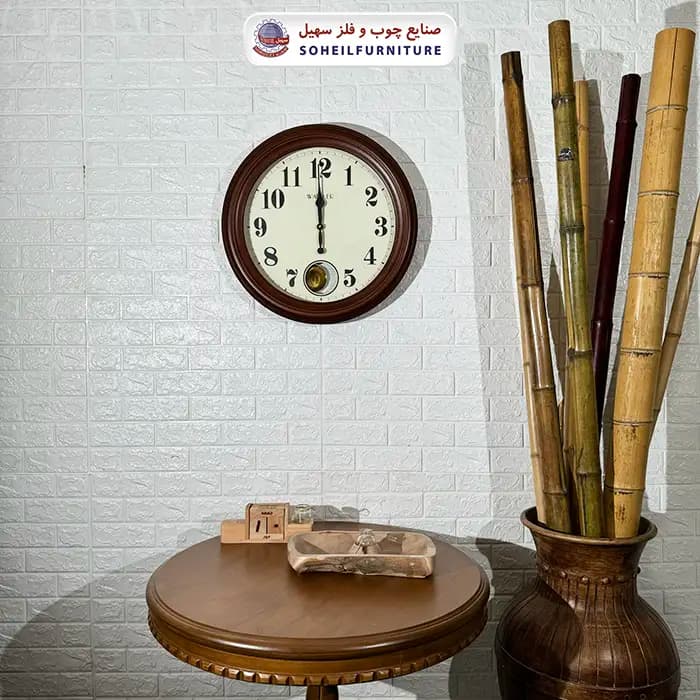 ساعت دیواری چوبی پاندول دار مدل والتر Walther 6038 — تصویر ۲