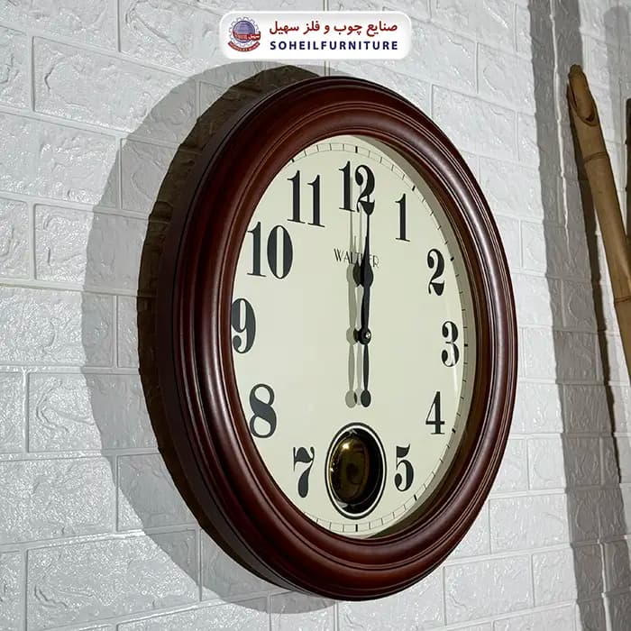 ساعت دیواری چوبی پاندول دار مدل والتر Walther 6038 — تصویر ۵