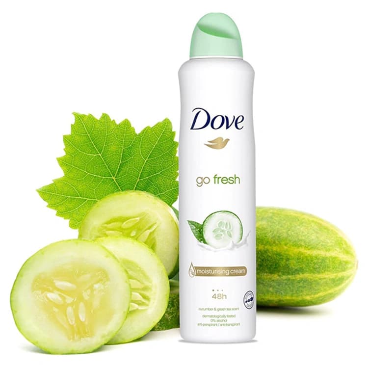 اسپری ضد تعریق Dove مدل Go Fresh Cucmber and Green Tea حجم 250 میلی لیتر — تصویر ۶