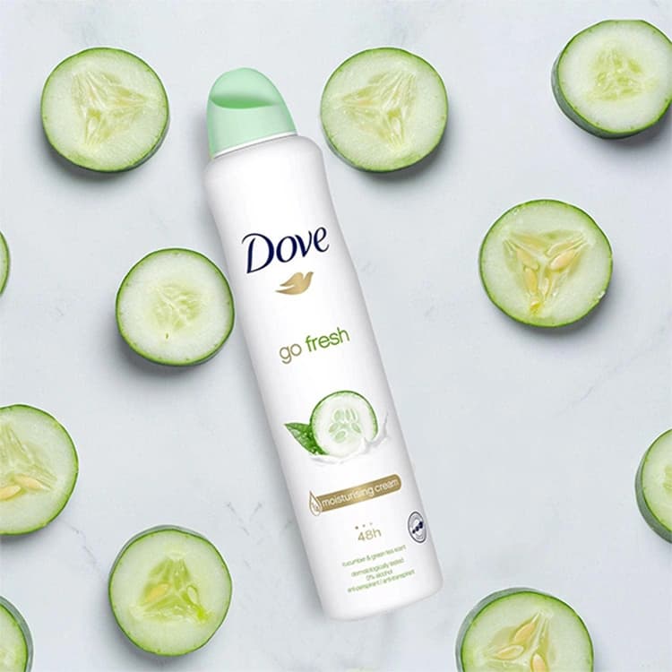 اسپری ضد تعریق Dove مدل Go Fresh Cucmber and Green Tea حجم 250 میلی لیتر — تصویر ۵