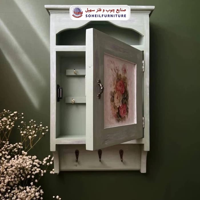 جاکلیدی دیواری چوبی فانتزی مدل 1202 سهیل