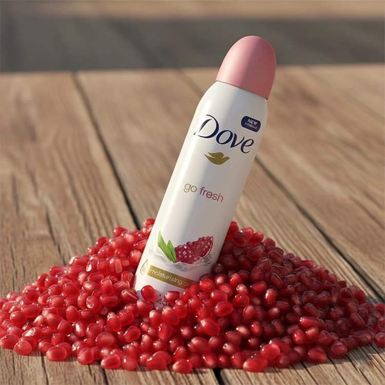 اسپری ضد تعریق Dove مدل Go Fresh Pomegranate and Lemon حجم 150 میلی لیتر — تصویر ۳