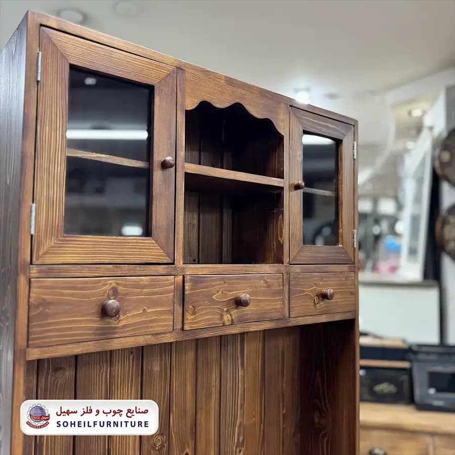 کافی بار مینیمال تمام چوب گردویی سهیل — تصویر ۶