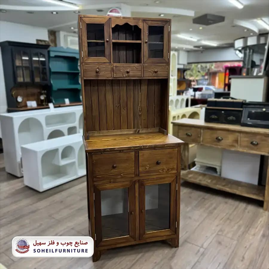 کافی بار مینیمال تمام چوب گردویی سهیل