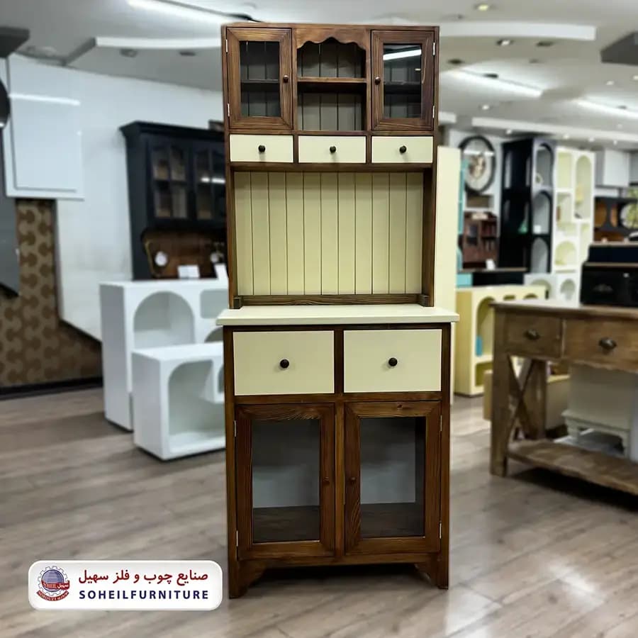 کافی بار مینیمال تمام چوب گردویی کرم سهیل