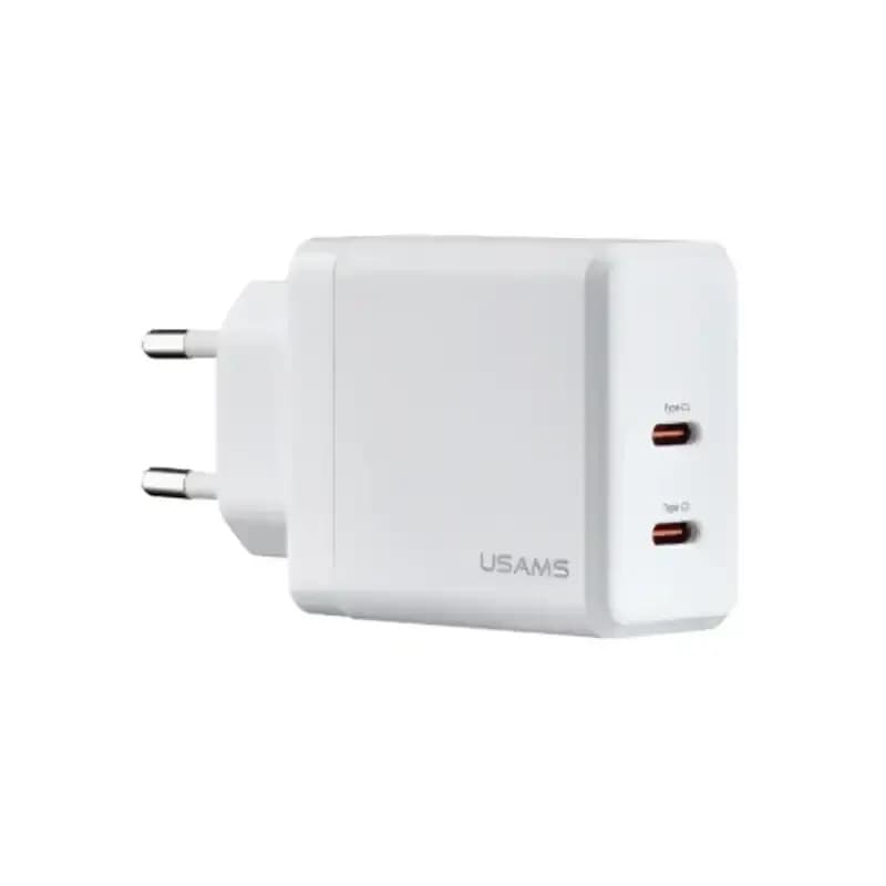شارژر یوسمز مدل USAMS US-CC172 Gan Fast Charger Dual Type-C Ports — تصویر ۳