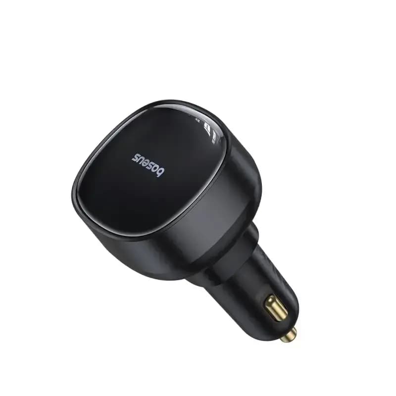شارژر فندکی باسئوس مدل Enjoyment Pro Car Charger U+Retractable Type-C توان 60 وات — تصویر ۲
