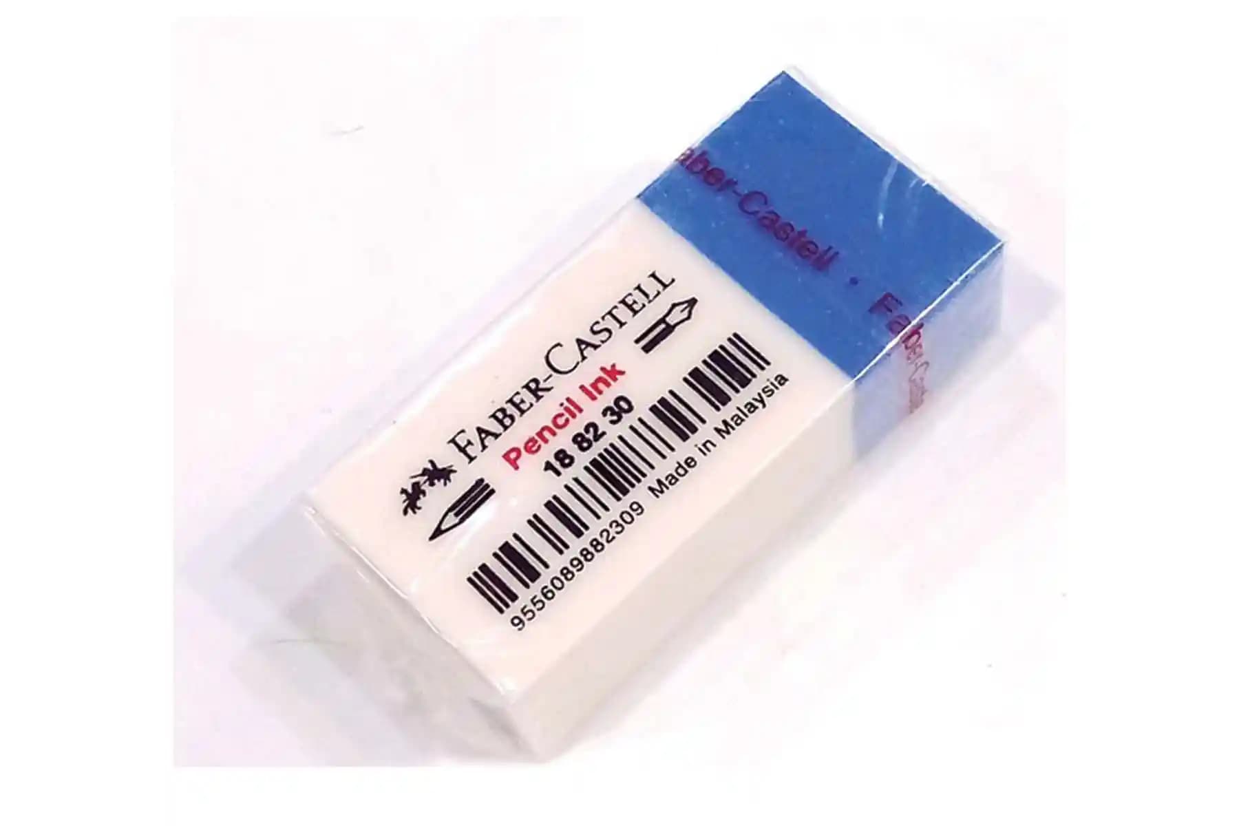 پاک کن 2 رنگ فابرکاستل سفید آبی 30 عددی — تصویر ۳