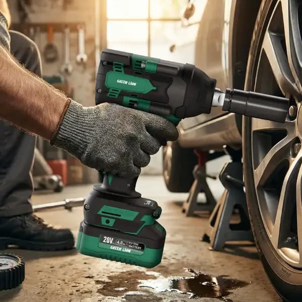 آچار بکس شارژی ضربه‌ ای گرین لاین مدل Green Lion GIW-200 Cordless Impact Wrench — تصویر ۳