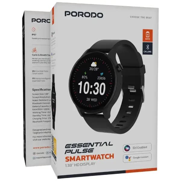 ساعت هوشمند ۱.۳۸ اینچی پرودو مدل Porodo Essential Pulse Smart Watch 1.38″ HD Display — تصویر ۵