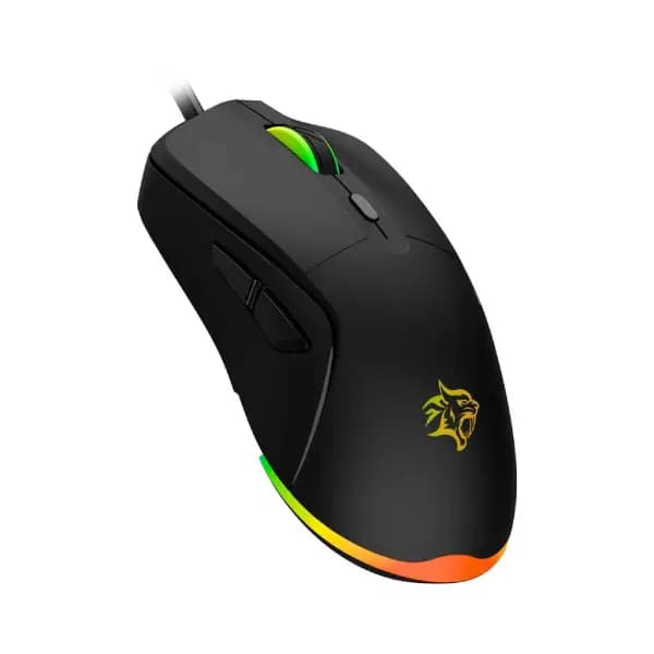 موس گیمینگ سیم‌ دار و نورپردازی RGB پرودو مدل Porodo Gaming Wired Mouse DPI 7200 with RGB Light
