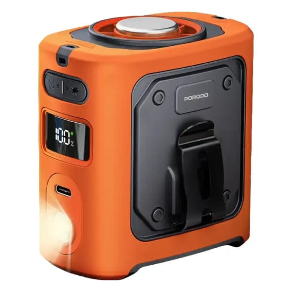 پنکه کمری خنک‌کننده تنظیم جریان هوا در ۵ سرعت و عملکرد پاوربانک پرودو مدل Porodo Lifestyle Chillo CoolClip Cooling Waist Fan with 5-Speed Airflow & Power Bank Function